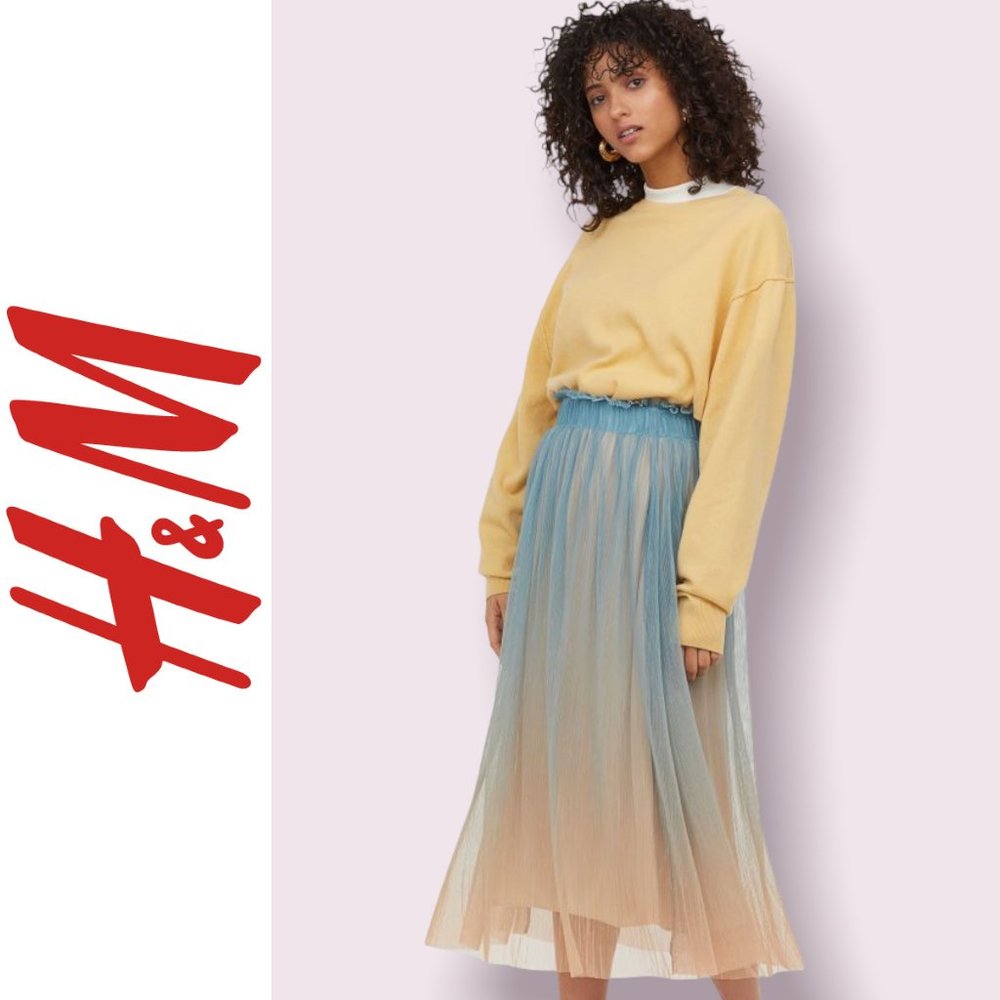 Pleated Mesh Skirt ▪️ H&M